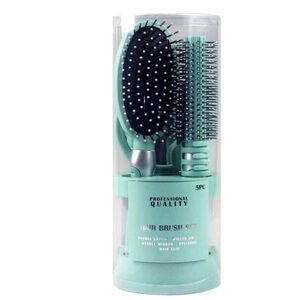 Professional 5-Piece Hair Brush Set - Mint